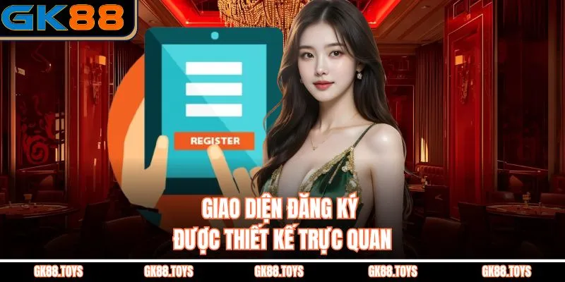 Giao diện đăng ký được hệ thống mã 